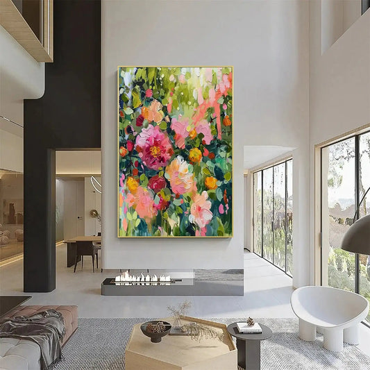 Colorful Flower & Tree Abstract Wall Art #ML084