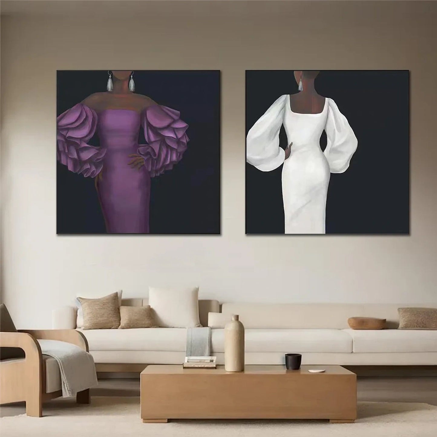 Abstract Portrait Wall Art Set of 2 #AP065