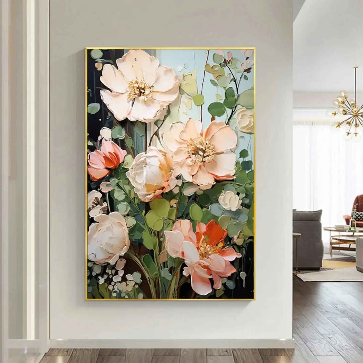 Colorful Flower & Tree Abstract Textured Wall Art #ML083