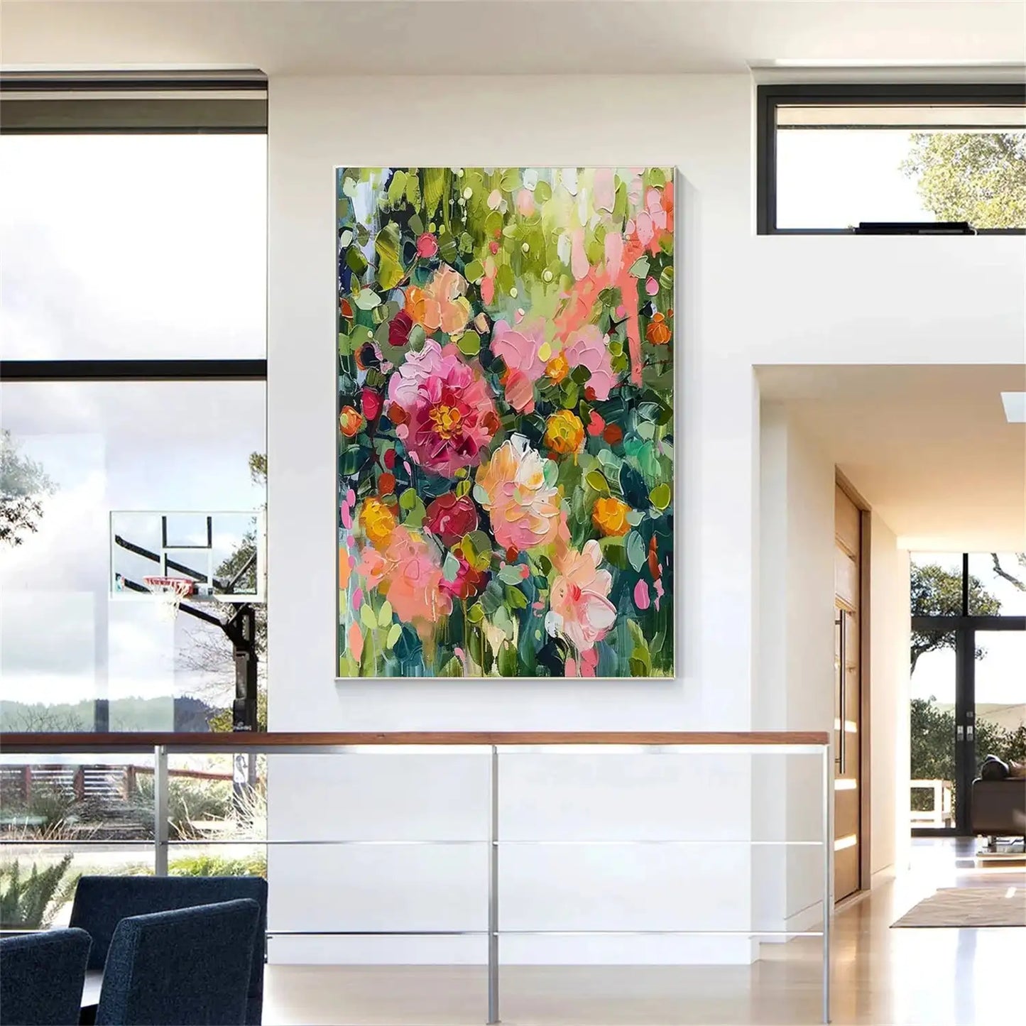 Colorful Flower & Tree Abstract Wall Art #ML084