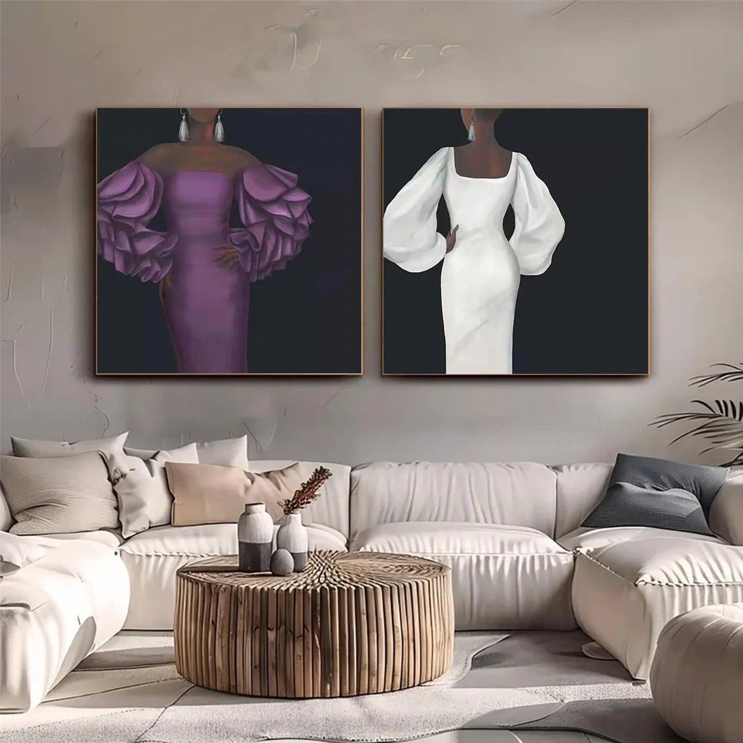 Abstract Portrait Wall Art Set of 2 #AP065