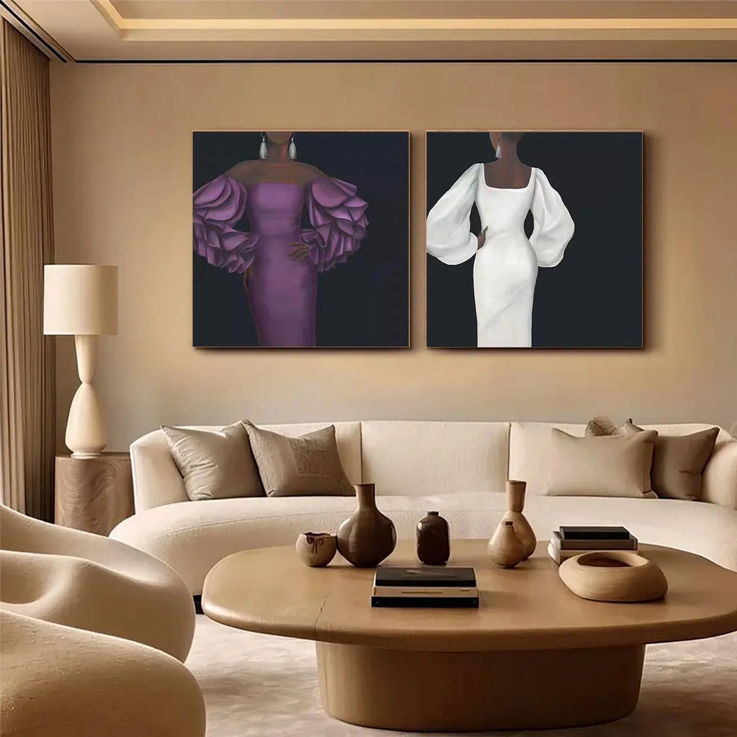 Abstract Portrait Wall Art Set of 2 #AP065